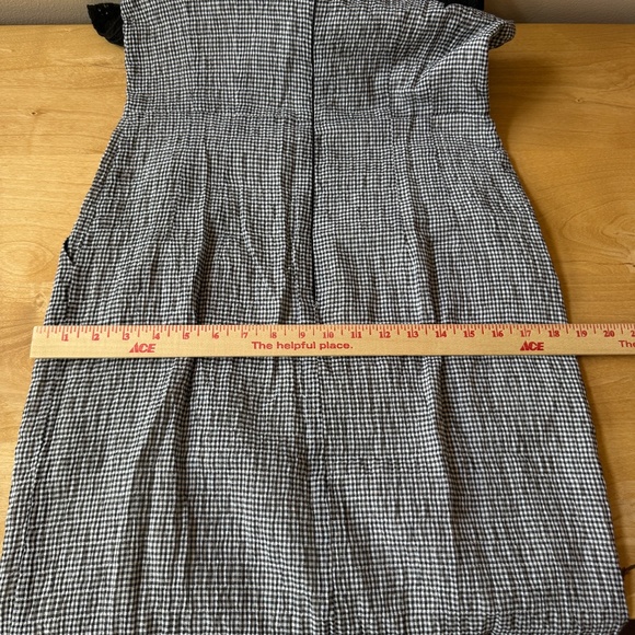 NANETTE LEPORE DRESS GINGHAM CHECK LACE SHEATH COCKTAIL PARTY FEMININE CHIC 6 - Picture 10 of 12